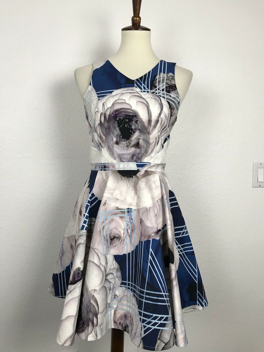 Ministry of Style Dress Skater Mini Abstract Floral Print